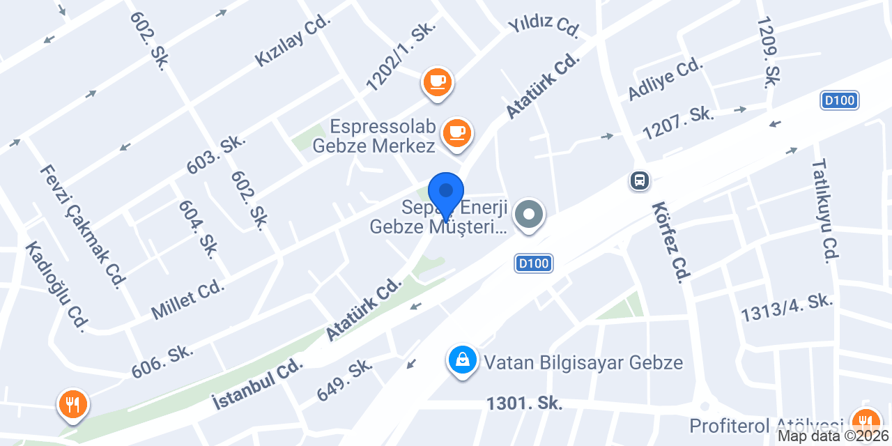 Fibabanka Gebze Şubesi (Ticari) konumu