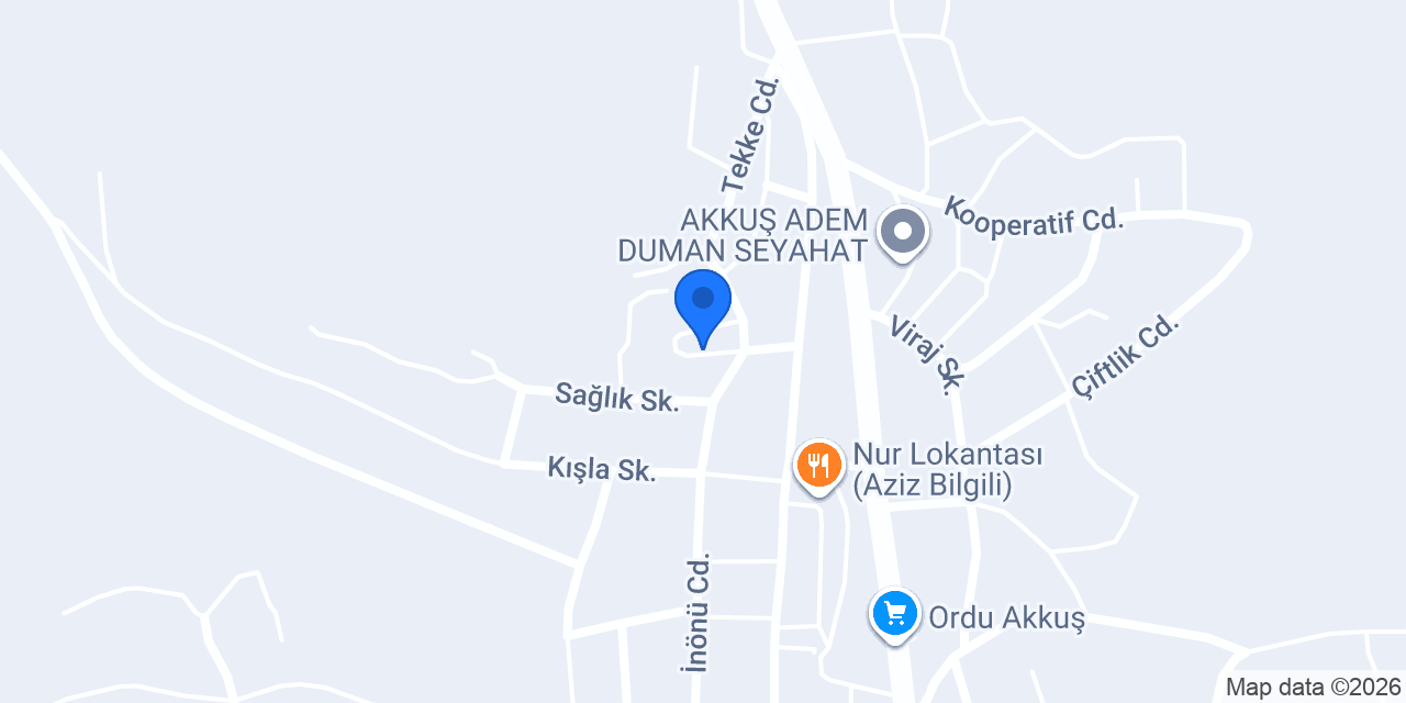 Akkuş Durmaz Sürücü Kursu konumu