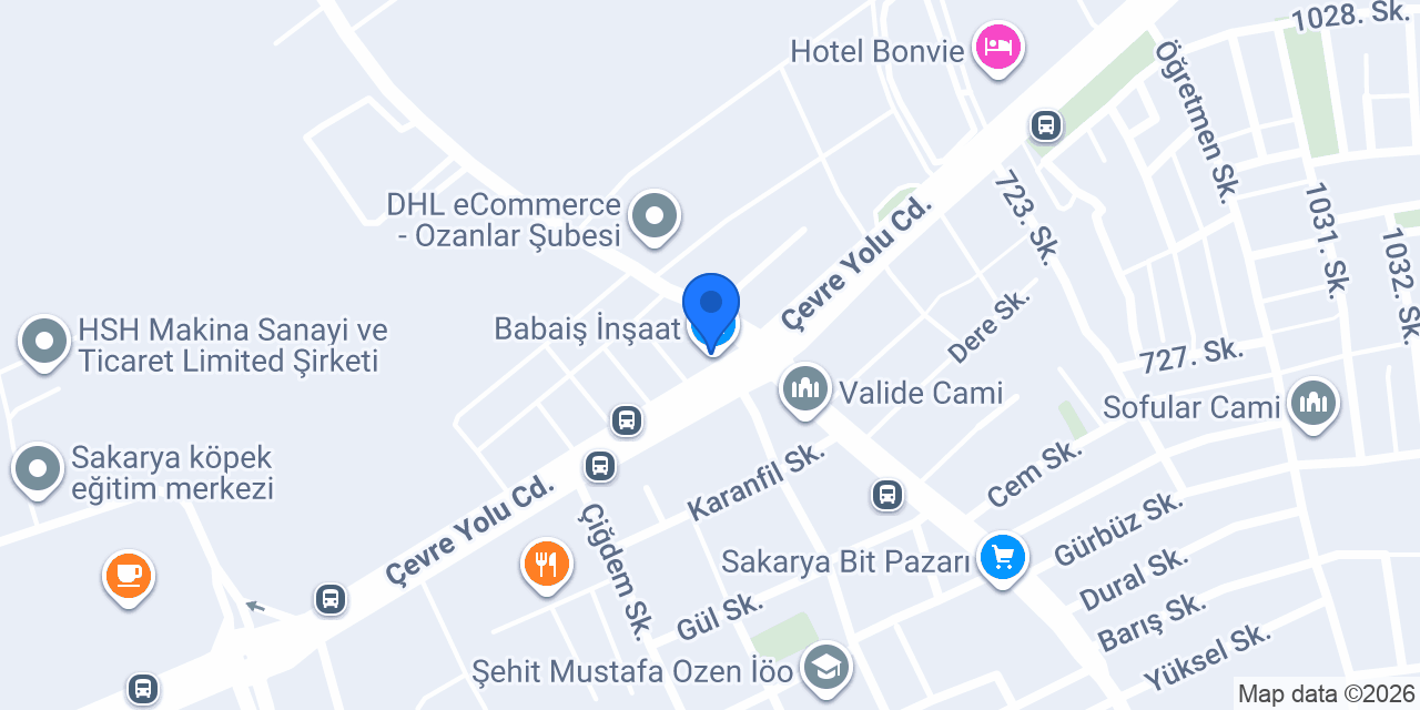 Babaiş İnşaat konumu