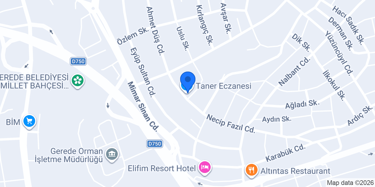 Taner Eczanesi konumu