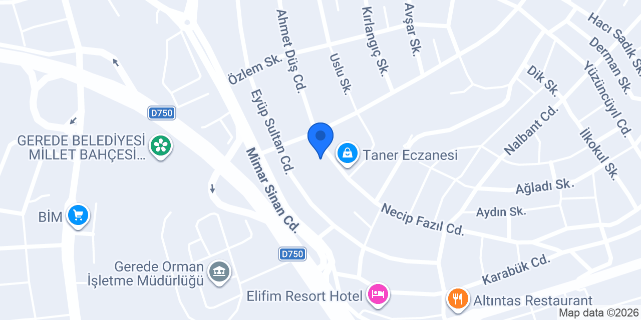 Gerede 2 Nolu ASM konumu