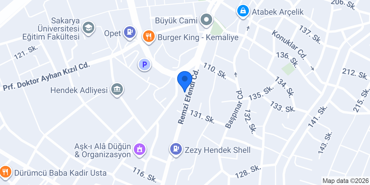Hendek Klima Kombi Servisi konumu