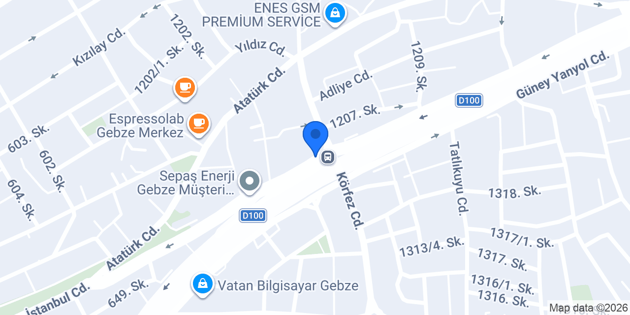 Albaraka Türk Gebze Şubesi konumu