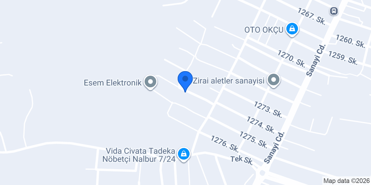 Mega Pompa Teknik Servis Atölyesi konumu