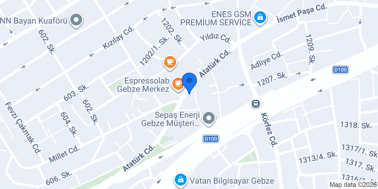 Odeabank - Gebze Şubesi konumu