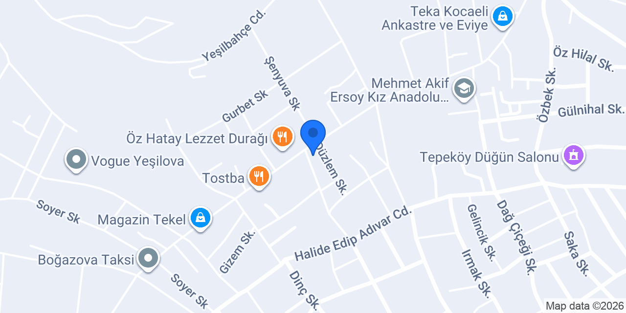 Bigg Pizza Restaurant Boğazova konumu