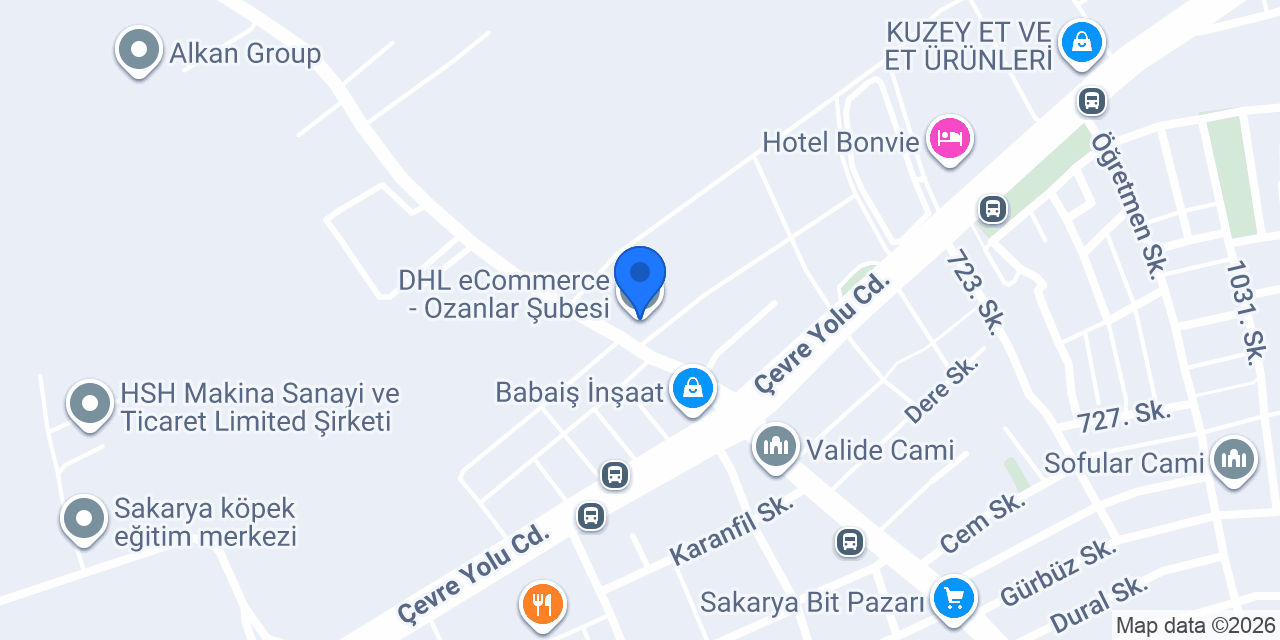 DHL eCommerce - Ozanlar Şubesi konumu