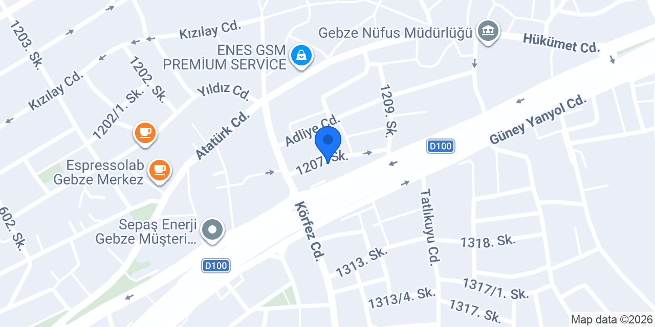DERMAVİSE GEBZE konumu