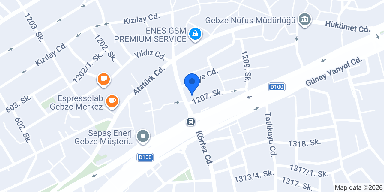 Gebze Toplu Yemek konumu