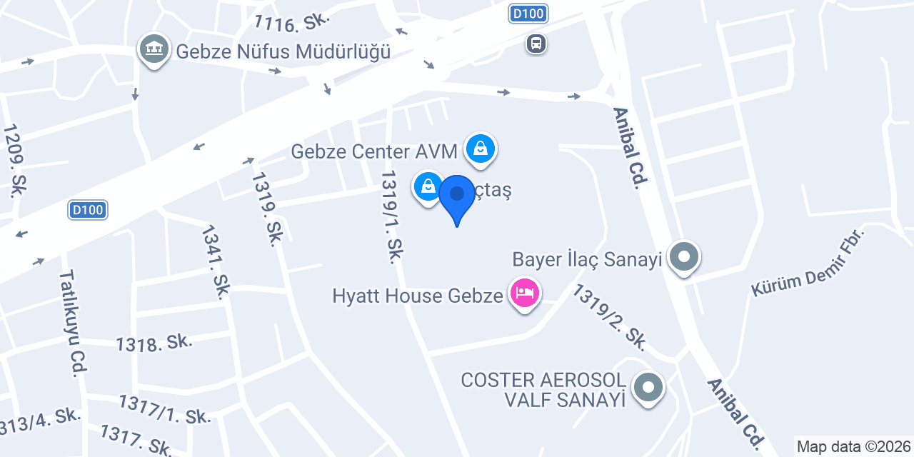 Vodafone Cep Merkezi konumu