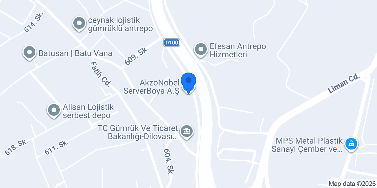 AkzoNobel ServerBoya A.Ş konumu