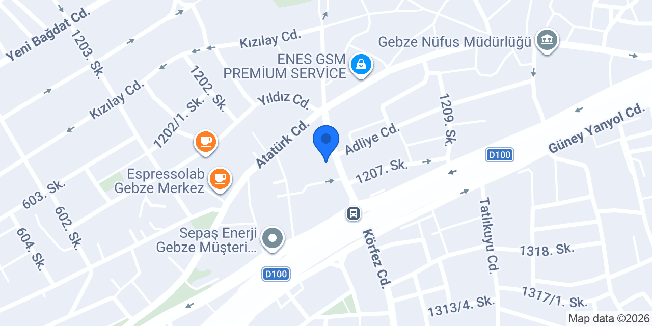 Ziraat Katılım Gebze Şubesi konumu