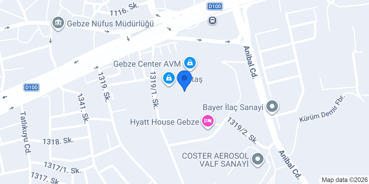 ebebek Gebze Center konumu