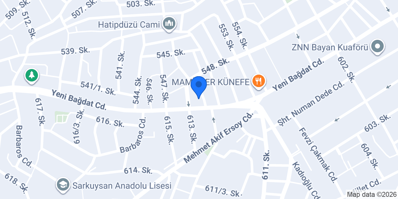Özden Otomotiv konumu
