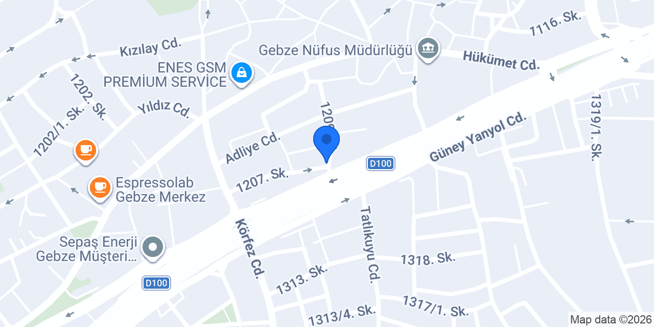 Çiçek Sepeti Gebze konumu