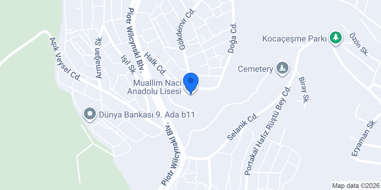 Muallim Naci Anadolu Lisesi konumu