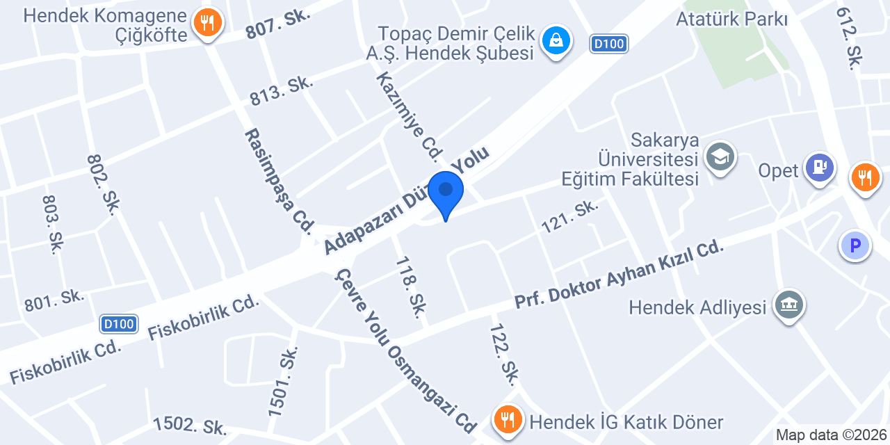 Hendek Okan Hafriyat konumu