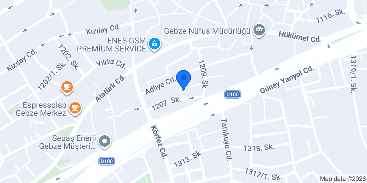 Gebze Tattoo (BySakaL) konumu