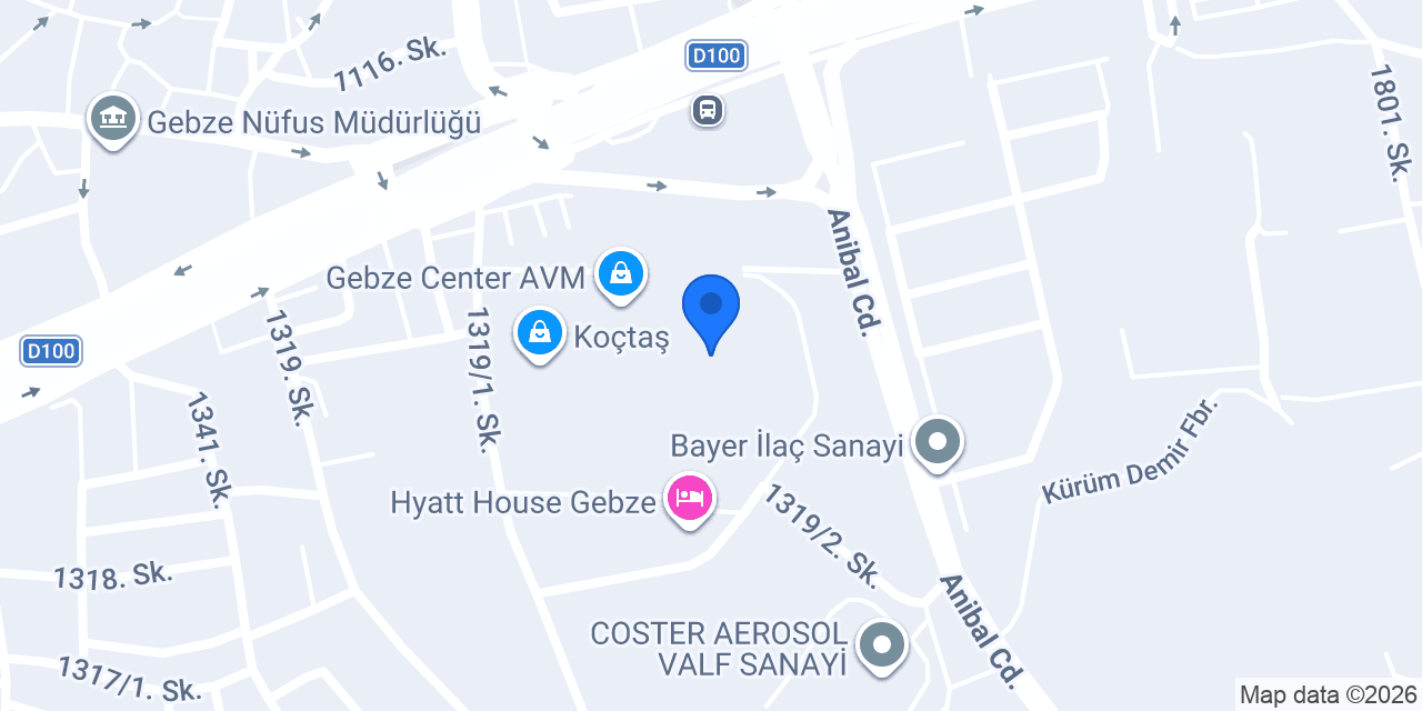 Altınbaş Gebze Center AVM konumu
