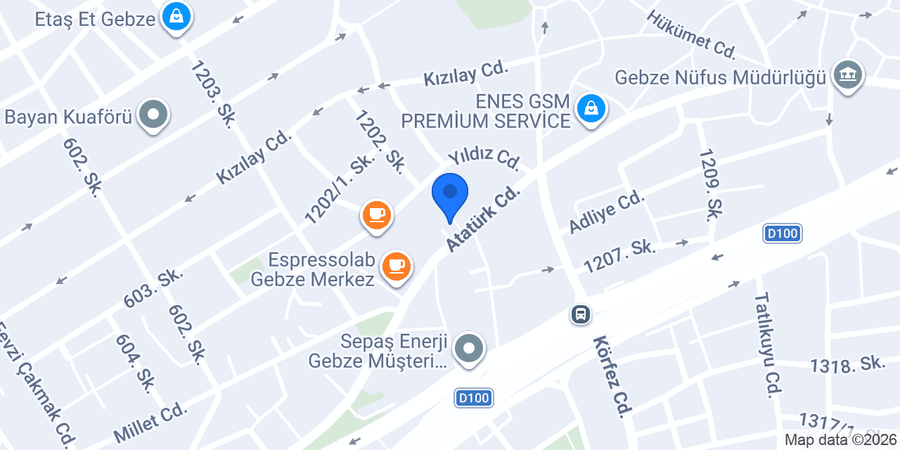 Özşenol Hukuk Bürosu konumu