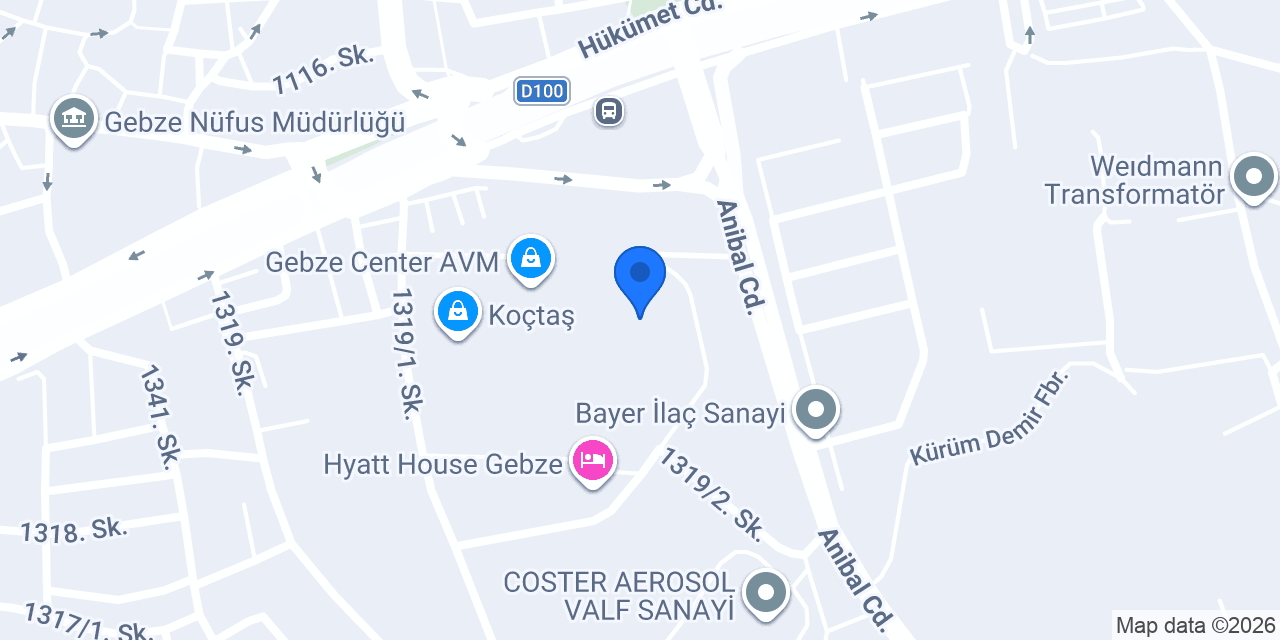 Bursa Kebap Evi Gebze Center konumu