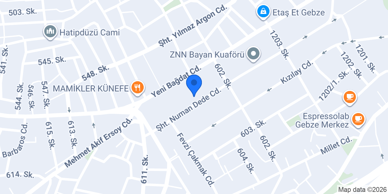 Gündoğdu Mobilya Gebze konumu