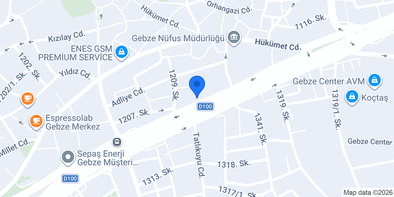 Gebze Malmüdürlüğü konumu