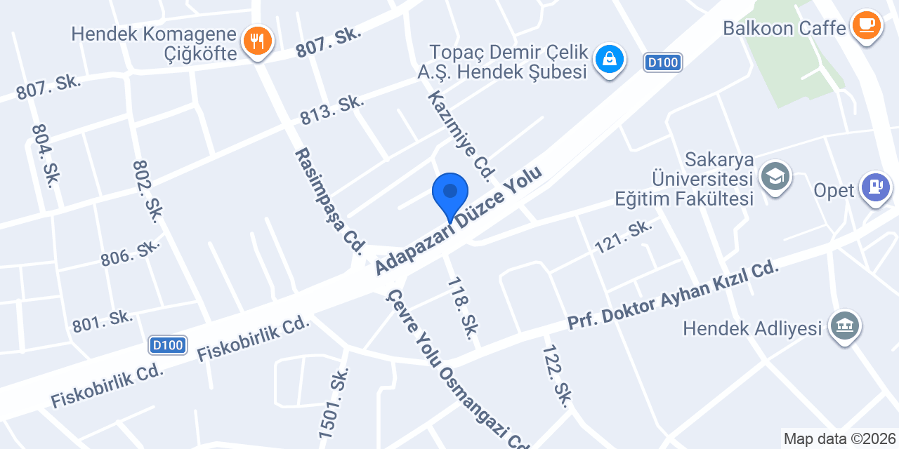 Hendek Orman İşletme Müdürlüğü konumu