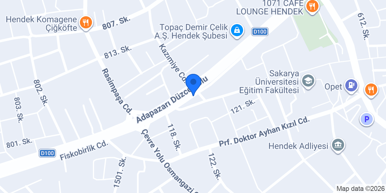 Özen Yapı Market konumu