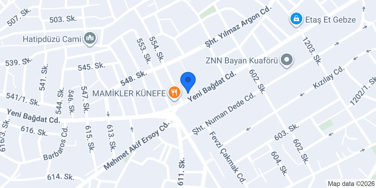 Gülşenler Yapı Market konumu