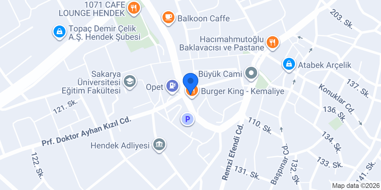 Halkbank Hendek Şubesi konumu