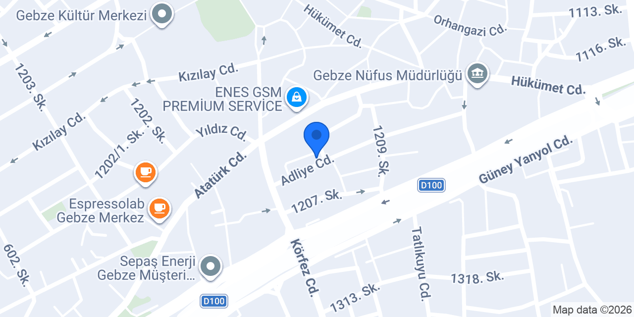Gebze Hayat Sigorta Acentesi konumu