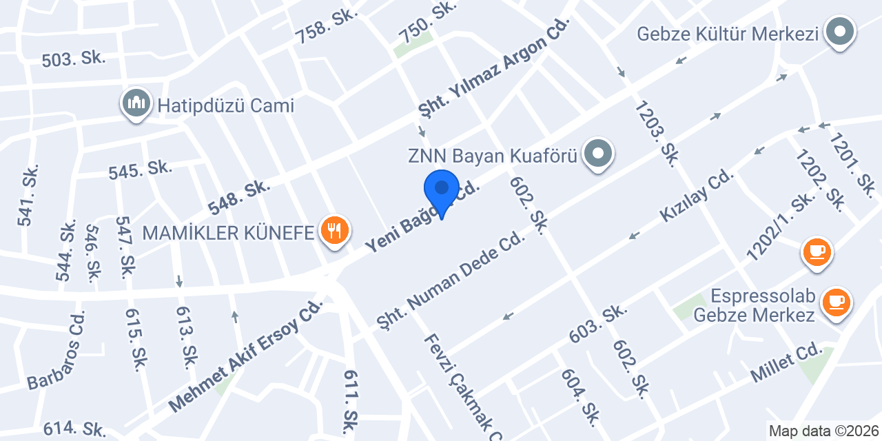 Gebze Aydın Pansiyon konumu
