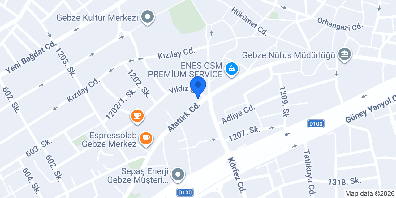 PARK OPTİK -1- GEBZE (PLUS ŞUBESİ) konumu