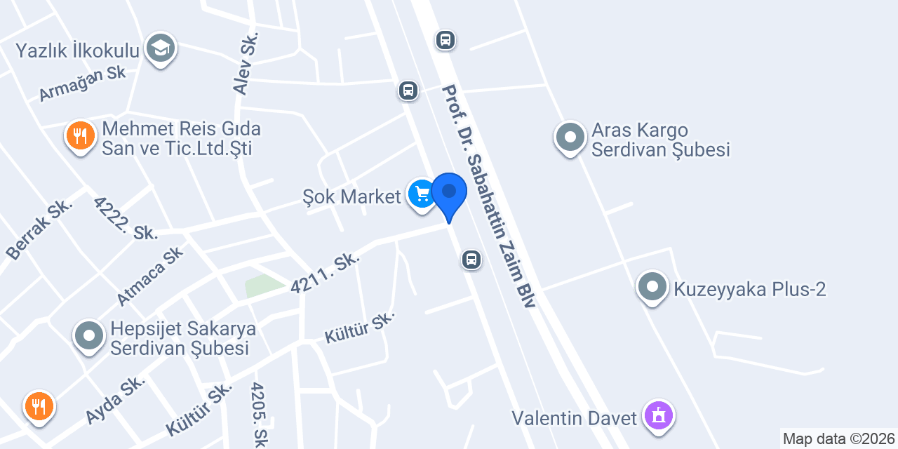 Kalde Sakarya Bölge Müdürlüğü konumu