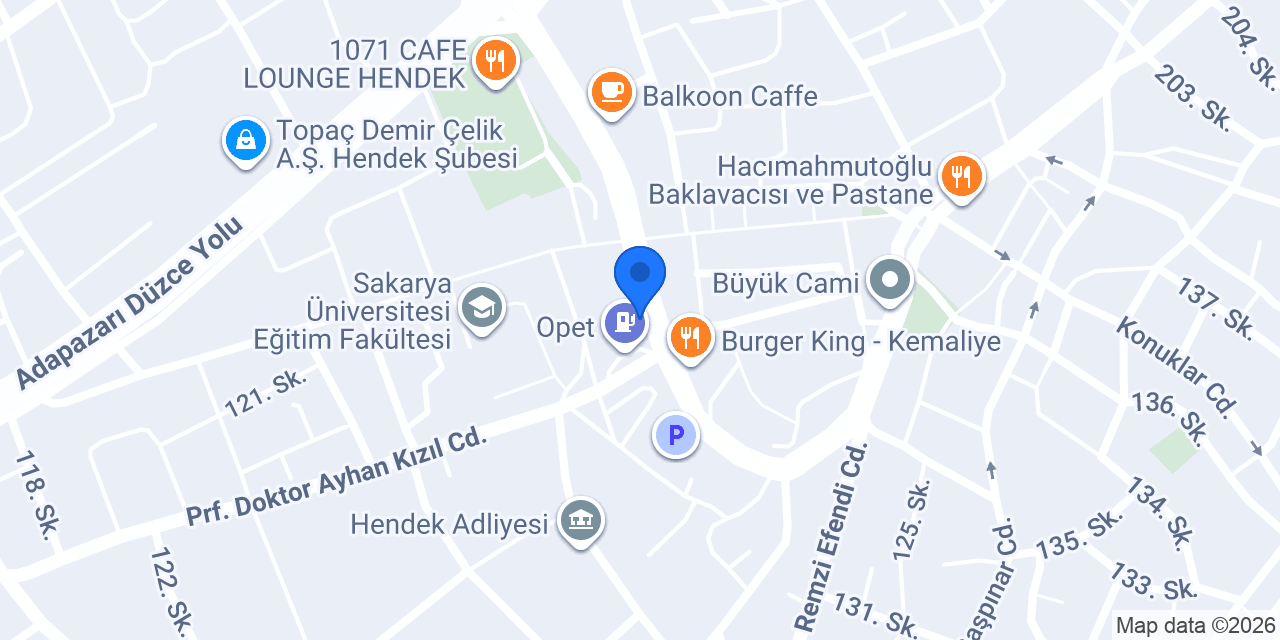 Garanti BBVA Hendek Şubesi konumu