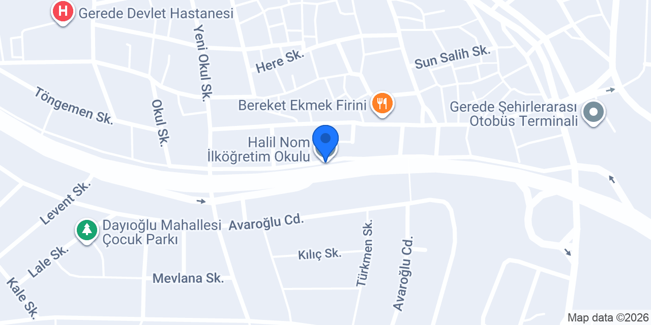 Halil Nom İlköğretim Okulu konumu