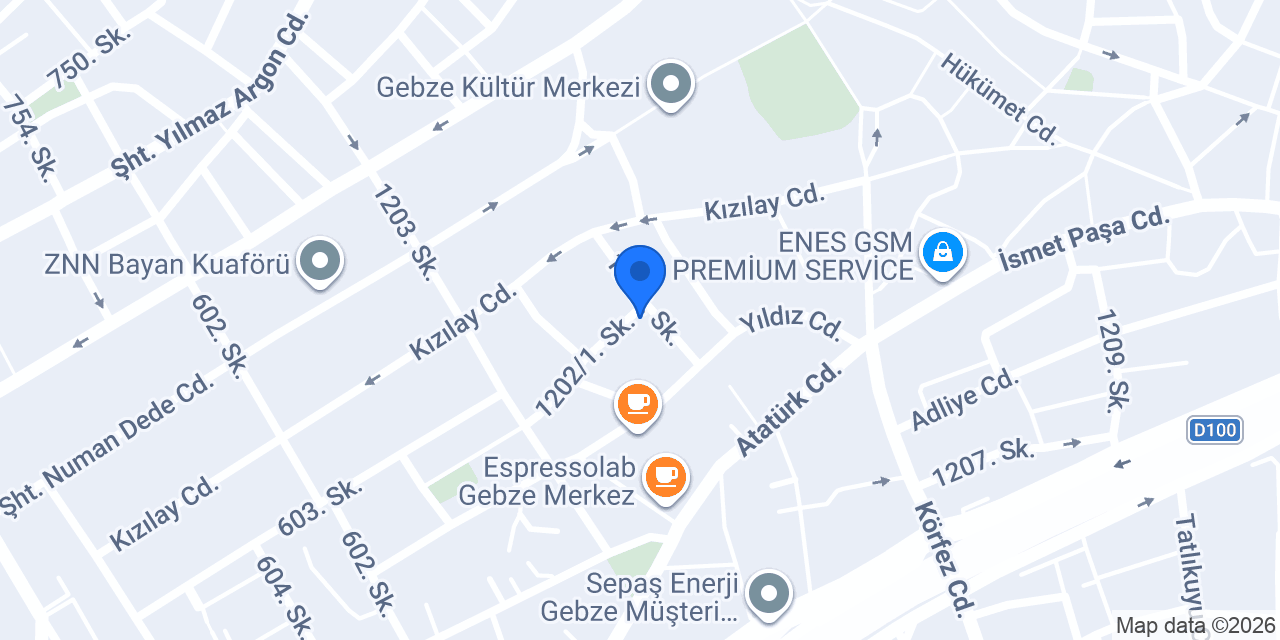 Gebze Nargile Cafe konumu