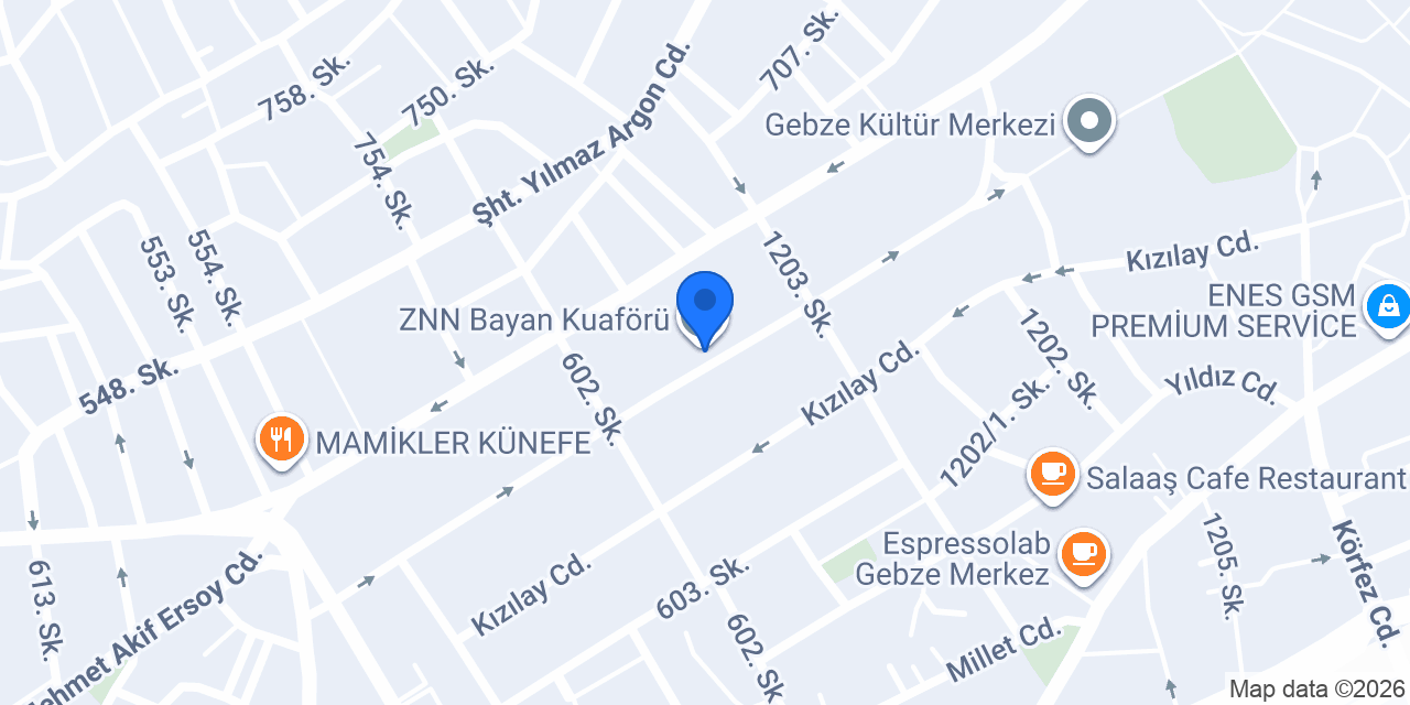 ZNN Bayan Kuaförü konumu