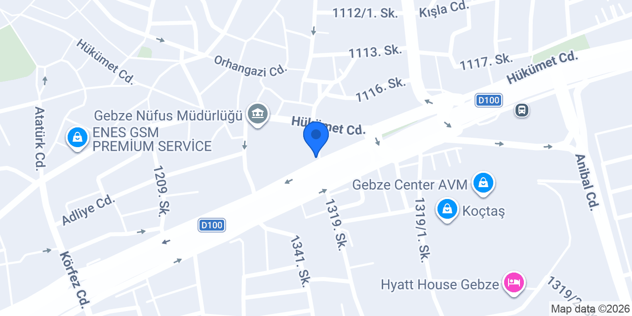 Anı Rezidans Hotel konumu