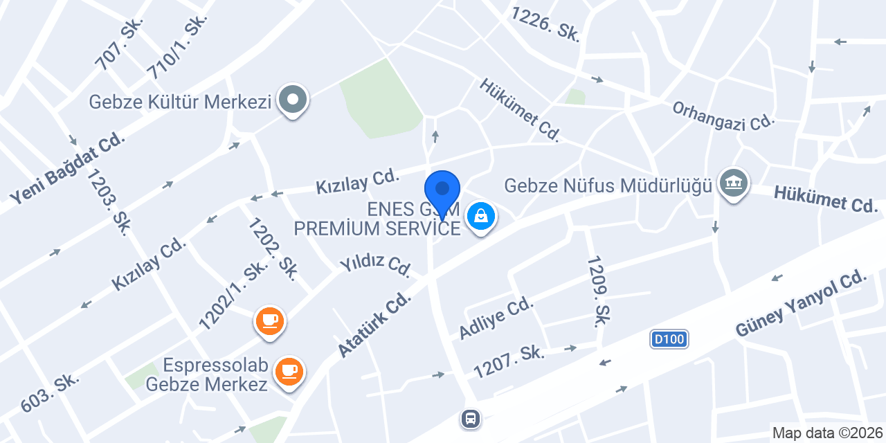 Ceylin Gebze Pansiyon konumu