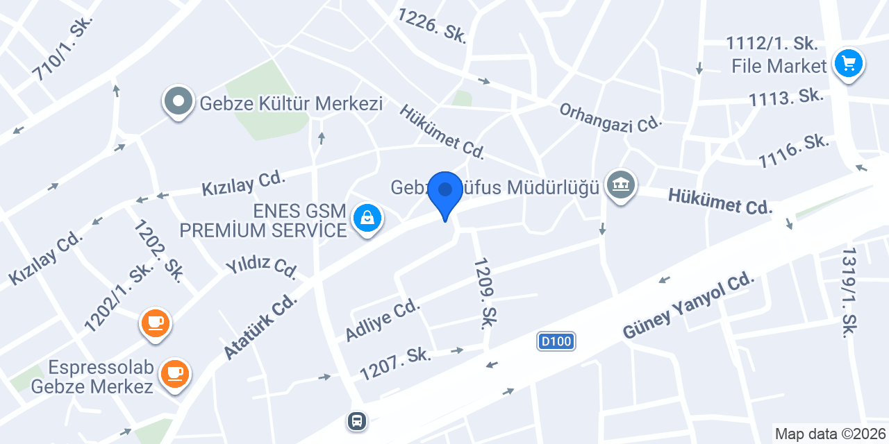 Özgürlük Kitabevi konumu