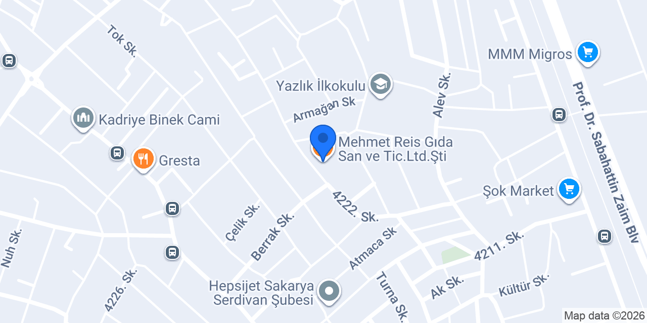 Mehmet Reis Gıda San ve Tic.Ltd.Şti. konumu