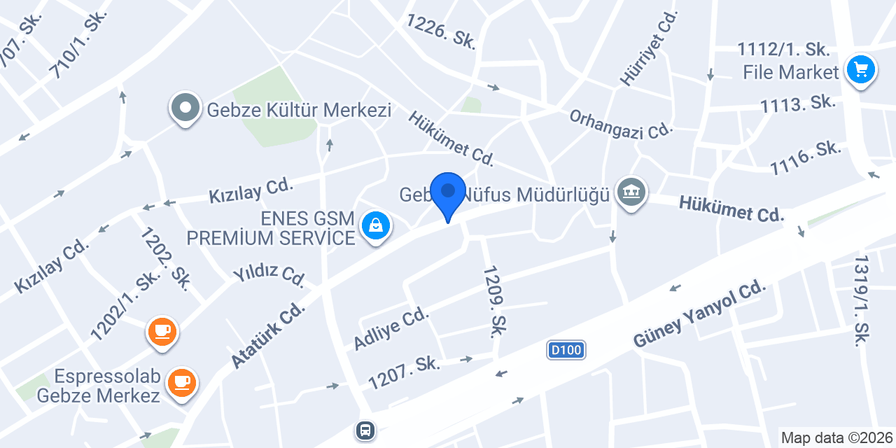 GEBZE EGE TATTOO konumu