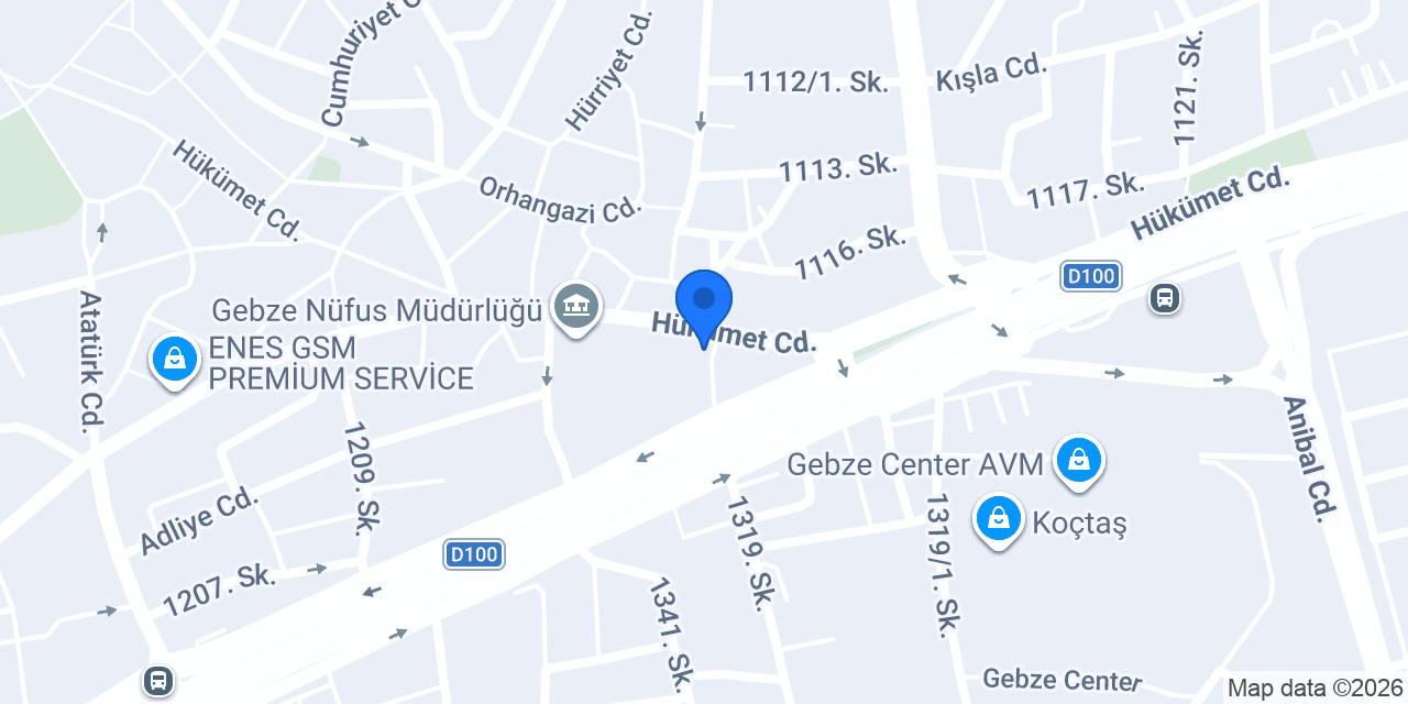 Gebze Hukuk Bürosu konumu