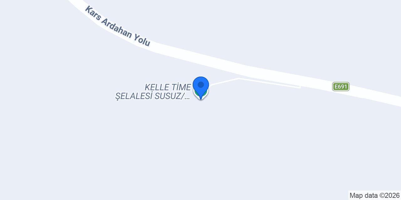 KELLE TİME ŞELALESİ SUSUZ/KARS konumu