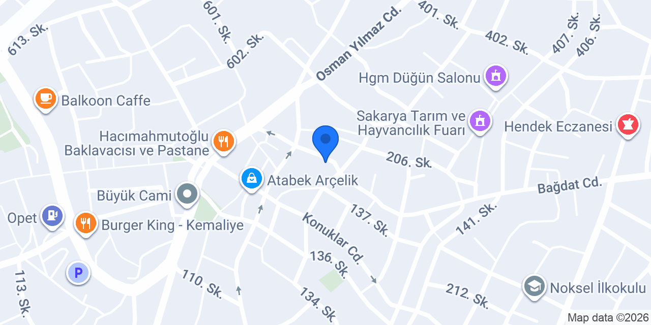 Hendek Şadan Balıkçılık & Restaurant konumu