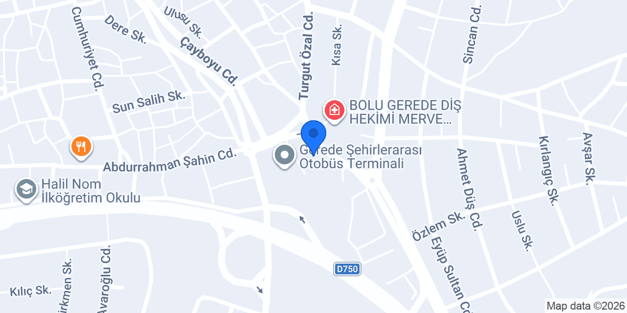 Gerede Kaymakamlığı konumu