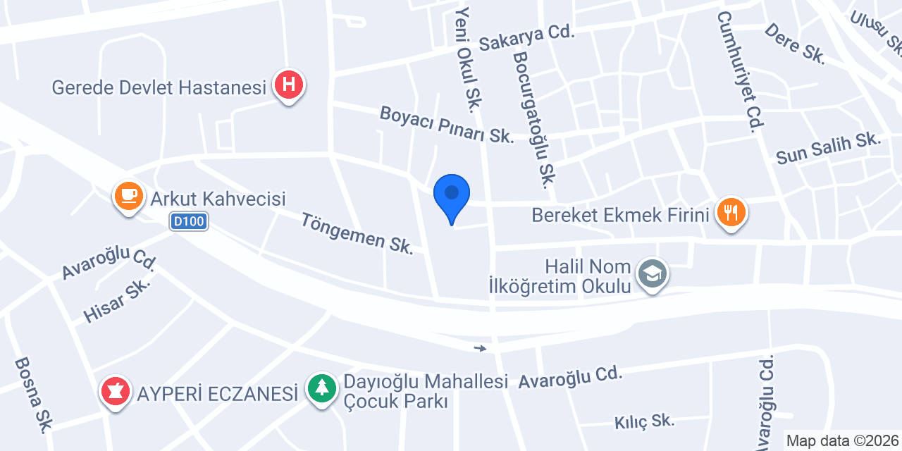 Seviller Ortaokulu konumu