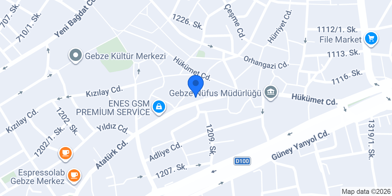 Terzi Nurullah Gebze konumu